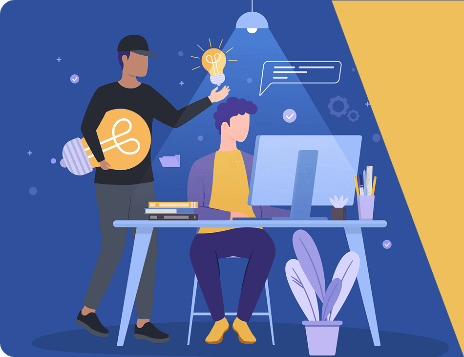 Manager discussing financial graph with remote colleagues