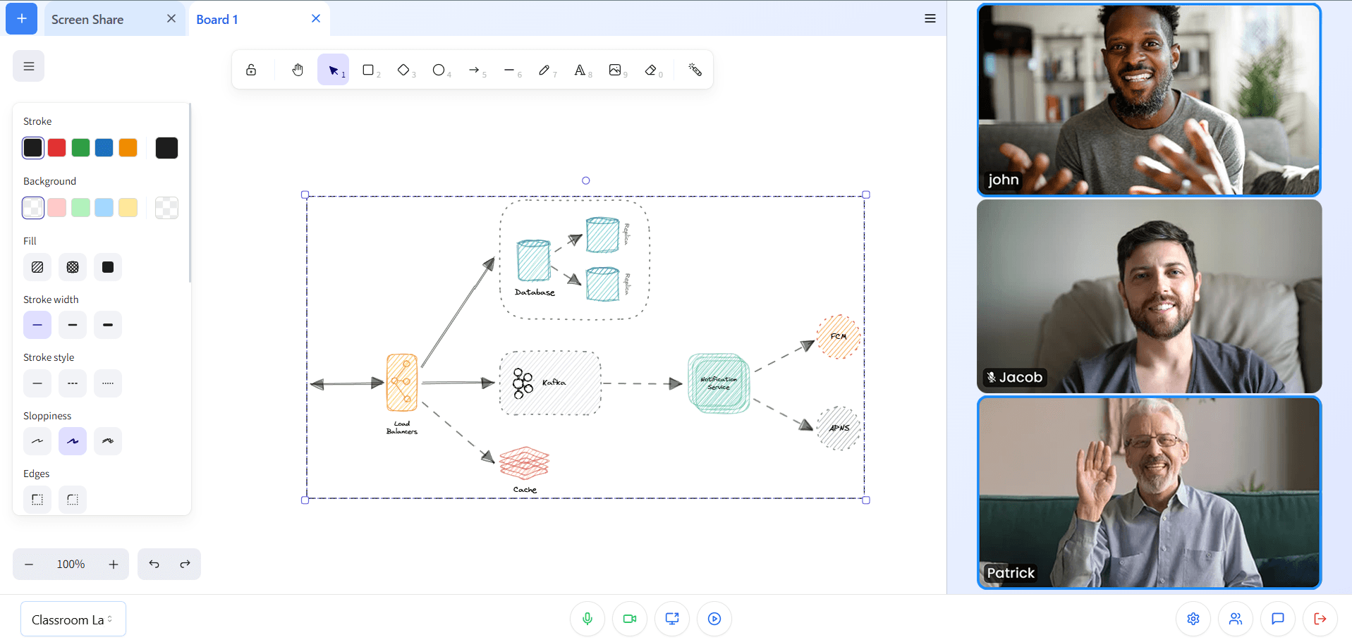 Virtual Classroom Interface 1